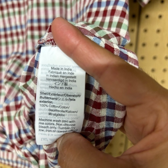 Novel Tie-Front Top in Rainbow Gingham Check - Picture 4 of 5